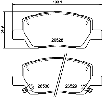 Brake Pad Set, disc brake (MDB4390)