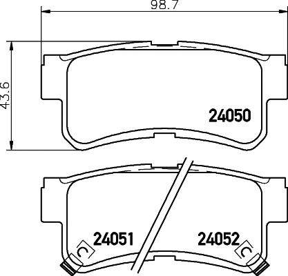 Brake Pad Set, disc brake (MDB2295)
