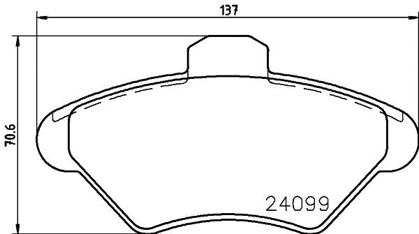 Brake Pad Set, disc brake (MDB1781)