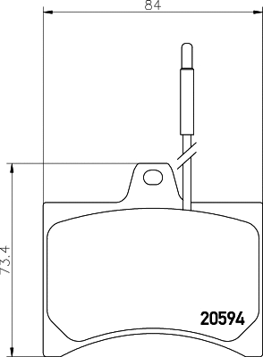 Brake Pad Set, disc brake (MDB1155)