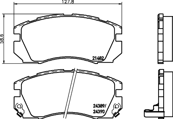 Brake Pad Set, disc brake (MDB1688)