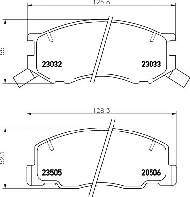 Brake Pad Set, disc brake (MDB1909)