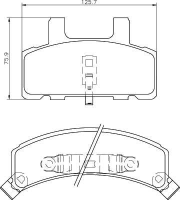 Brake Pad Set, disc brake (MDB1787)