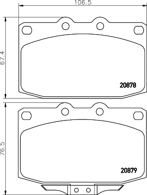 Brake Pad Set, disc brake (MDB1351)