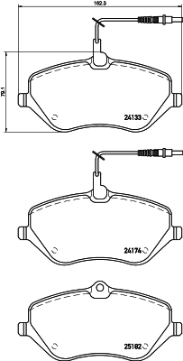 Brake Pad Set, disc brake (MDB3135)