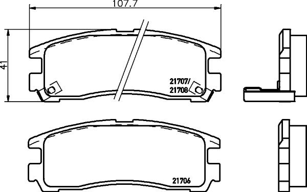 Brake Pad Set, disc brake (MDB1481)