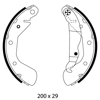 Brake Shoe Set (MFR594)