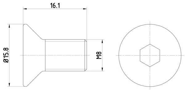 Bolt, brake disc (TPM0006)