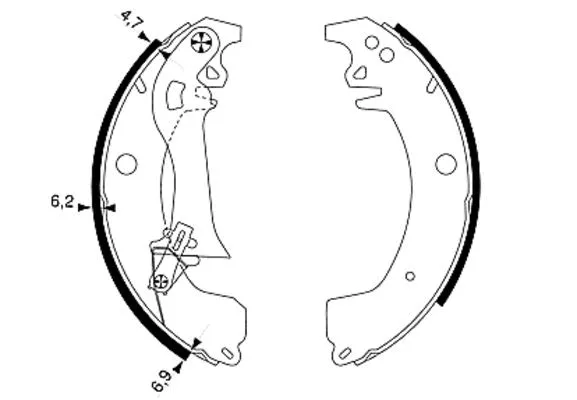 Brake Shoe Set (MFR455)