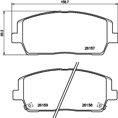 Brake Pad Set, disc brake (MDB4194)