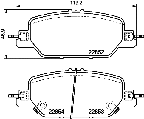 Brake Pad Set, disc brake (MDB4055)