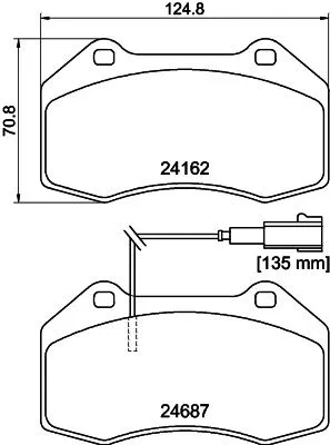 Brake Pad Set, disc brake (MDB2976)