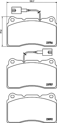 Brake Pad Set, disc brake (MDB3408)