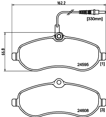 Brake Pad Set, disc brake (MDB2901)