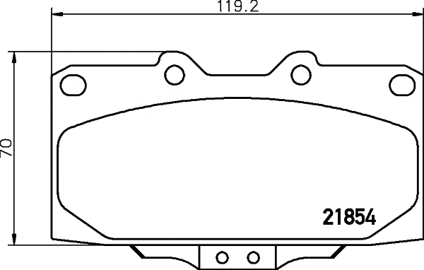 Brake Pad Set, disc brake (MDB1748)