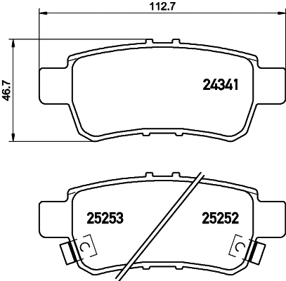 Brake Pad Set, disc brake (MDB3195)