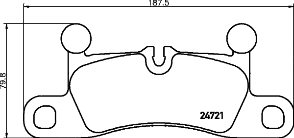 Brake Pad Set, disc brake (MDB3076)