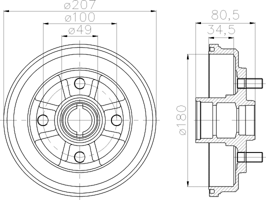 Brake Drum (MBD354)