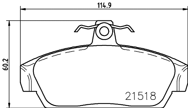 Brake Pad Set, disc brake (MDB1419)