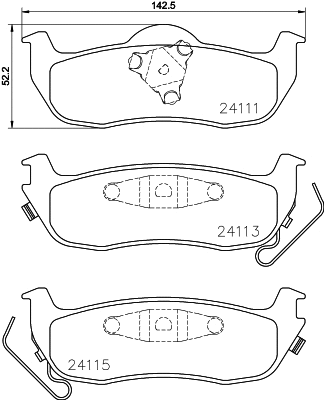 Brake Pad Set, disc brake (MDB3822)