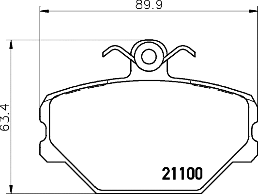 Brake Pad Set, disc brake (MDB1606)