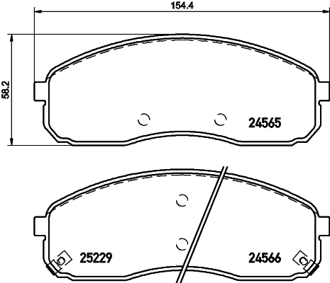 Brake Pad Set, disc brake (MDB3180)