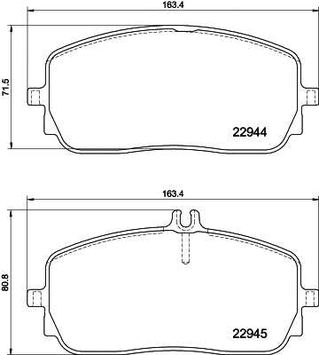 Brake Pad Set, disc brake (MDB4110)