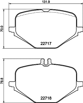Brake Pad Set, disc brake (MDB3462)