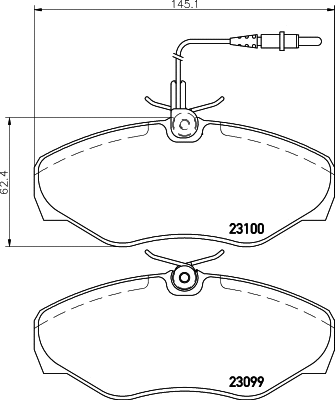 Brake Pad Set, disc brake (MDB2675)
