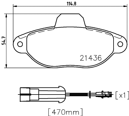 Brake Pad Set, disc brake (MDB1666)