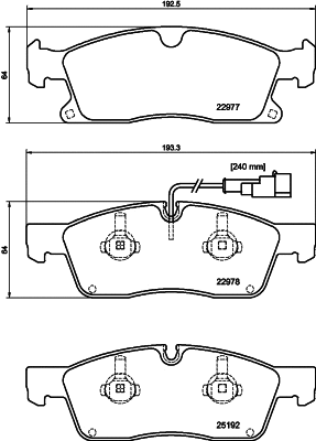 Brake Pad Set, disc brake (MDB4089)