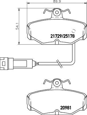 Brake Pad Set, disc brake (MDB1286)