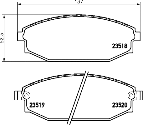 Brake Pad Set, disc brake (MDB2048)