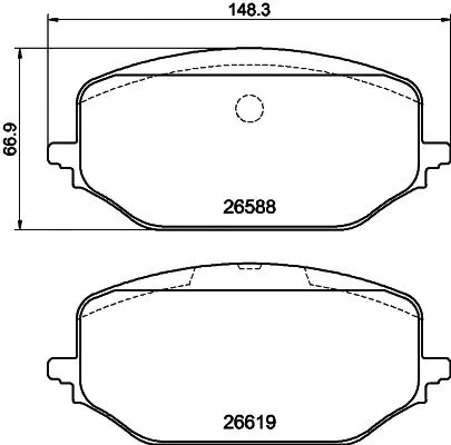 Brake Pad Set, disc brake (MDB3349)