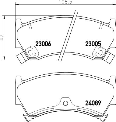 Brake Pad Set, disc brake (MDB2144)
