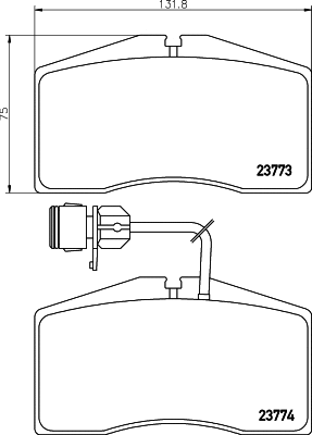 Brake Pad Set, disc brake (MDB2356)