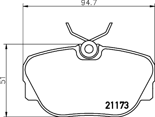 Brake Pad Set, disc brake (MDB1583)