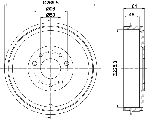 Brake Drum (MBD418)