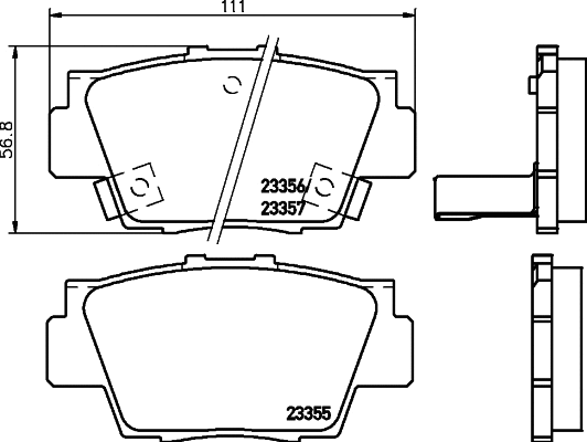 Brake Pad Set, disc brake (MDB1544)