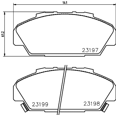 Brake Pad Set, disc brake (MDB1534)