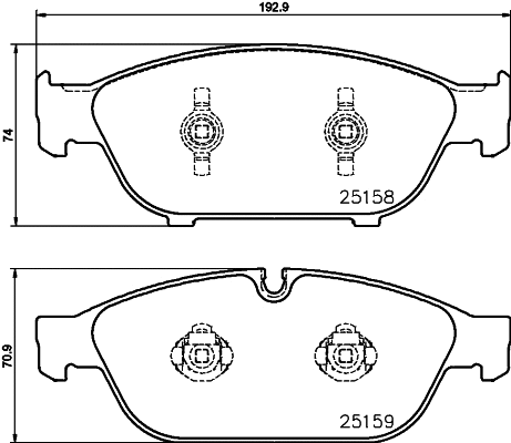 Brake Pad Set, disc brake (MDB3084)