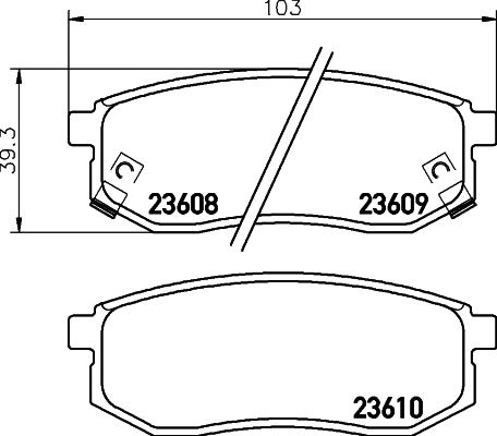 Brake Pad Set, disc brake (MDB2066)