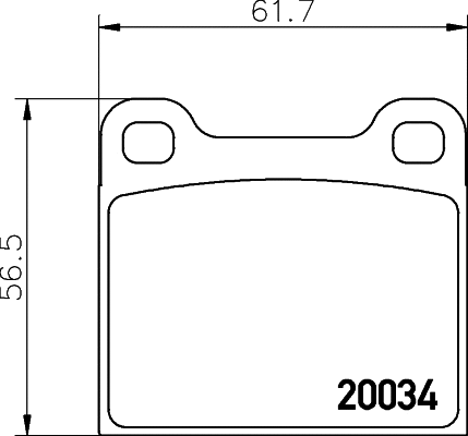 Brake Pad Set, disc brake (MDB1002)