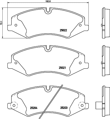 Brake Pad Set, disc brake (MDB3124)