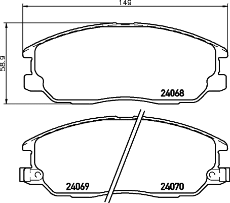 Brake Pad Set, disc brake (MDB2339)