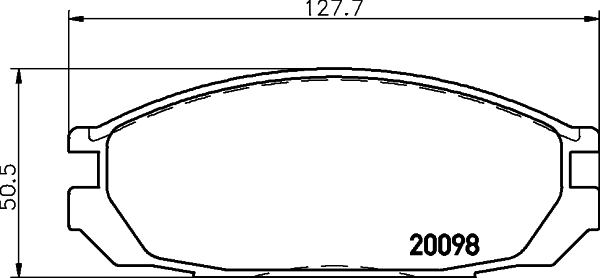 Brake Pad Set, disc brake (MDB1452)