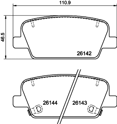 Brake Pad Set, disc brake (MDB4195)