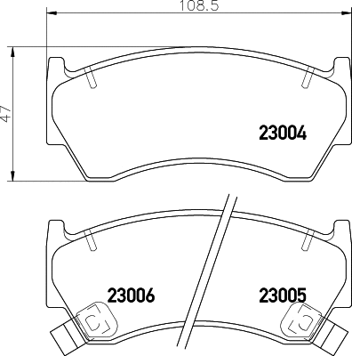 Brake Pad Set, disc brake (MDB1760)