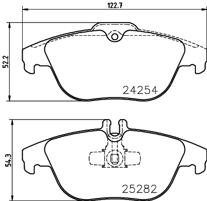 Brake Pad Set, disc brake (MDB3247)
