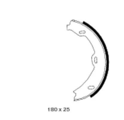 Brake Shoe Set, parking brake (MFR556)